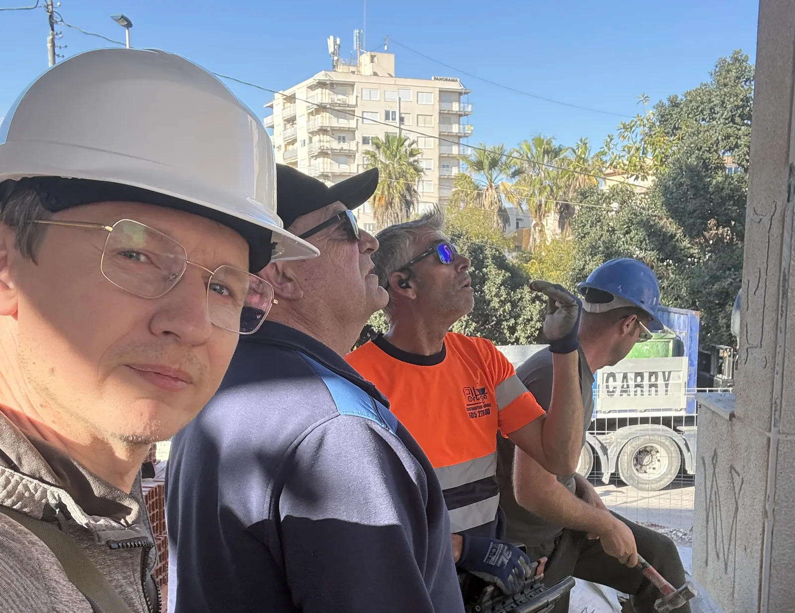 Creator Company team on a construction site in Torrevieja